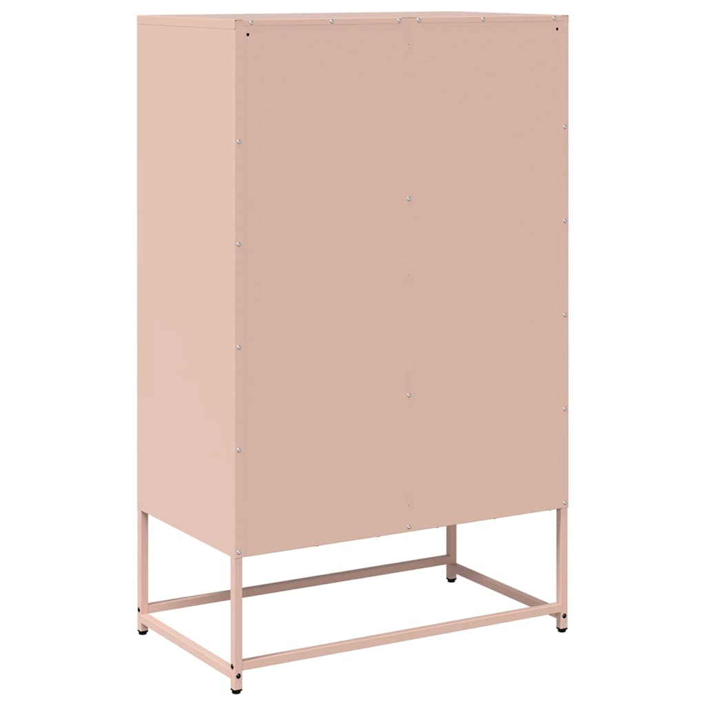 Buffet haut rose 68x39x111,5 cm acier - XIOS