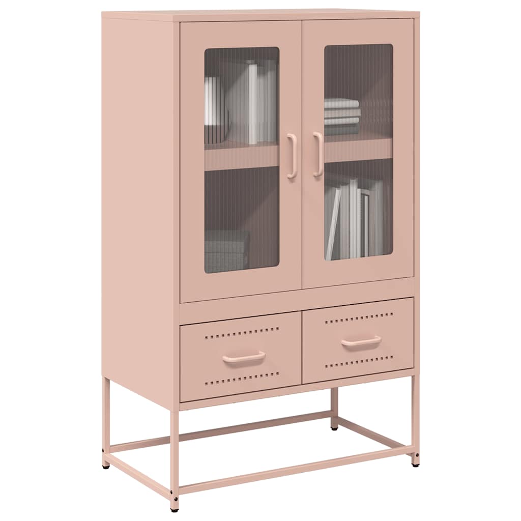 Buffet haut rose 68x39x111,5 cm acier - XIOS