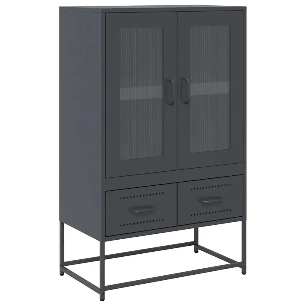 Buffet haut anthracite 68x39x111,5 cm acier - XIOS