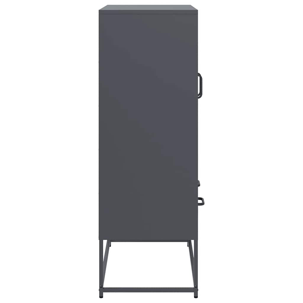 Buffet haut anthracite 68x39x111,5 cm acier - XIOS
