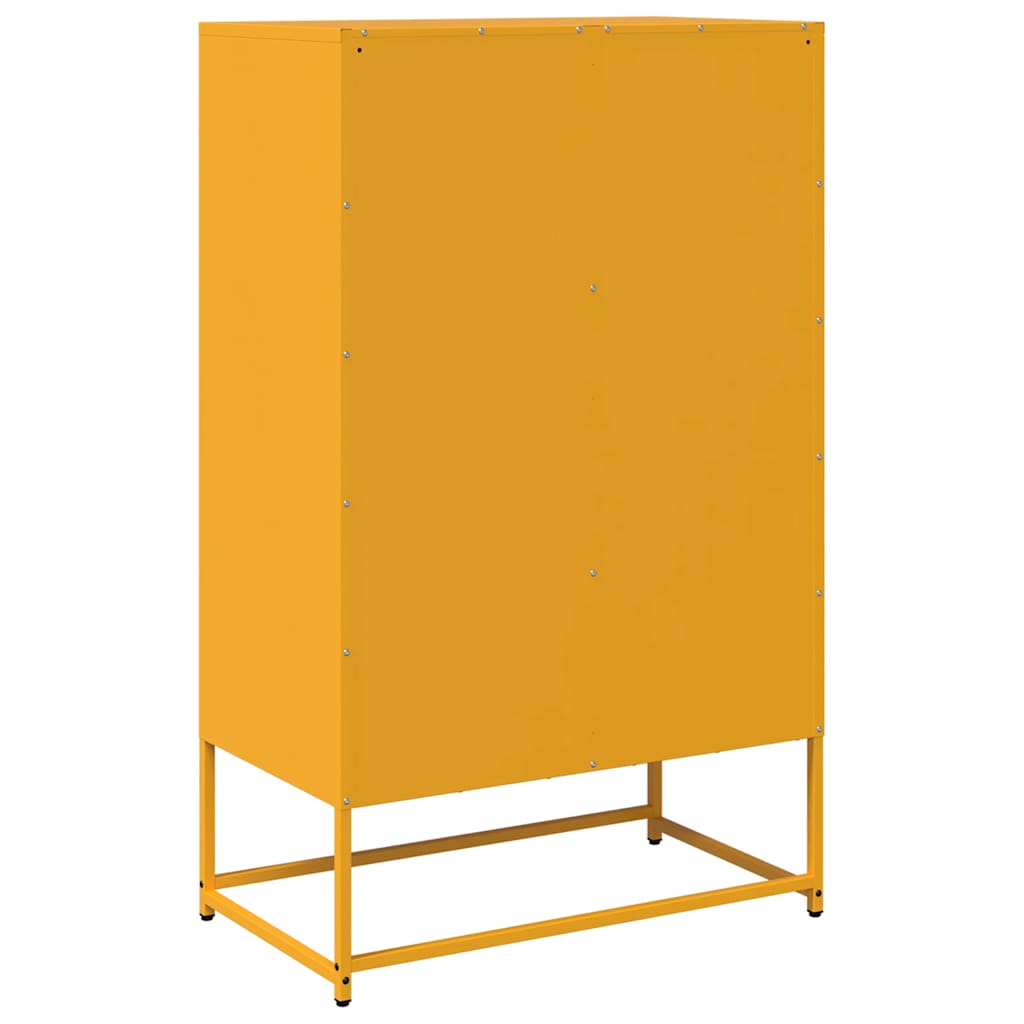 Buffet haut jaune moutarde 68x39x111,5 cm acier - XIOS