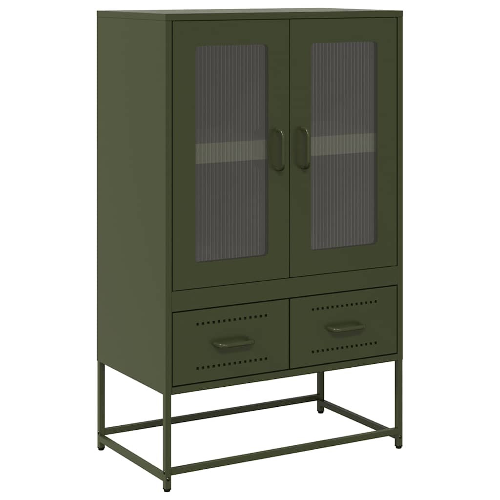 Buffet haut vert olive 68x39 x111,5 cm acier - XIOS