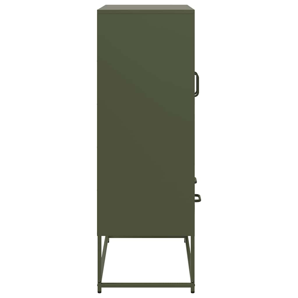 Buffet haut vert olive 68x39 x111,5 cm acier - XIOS