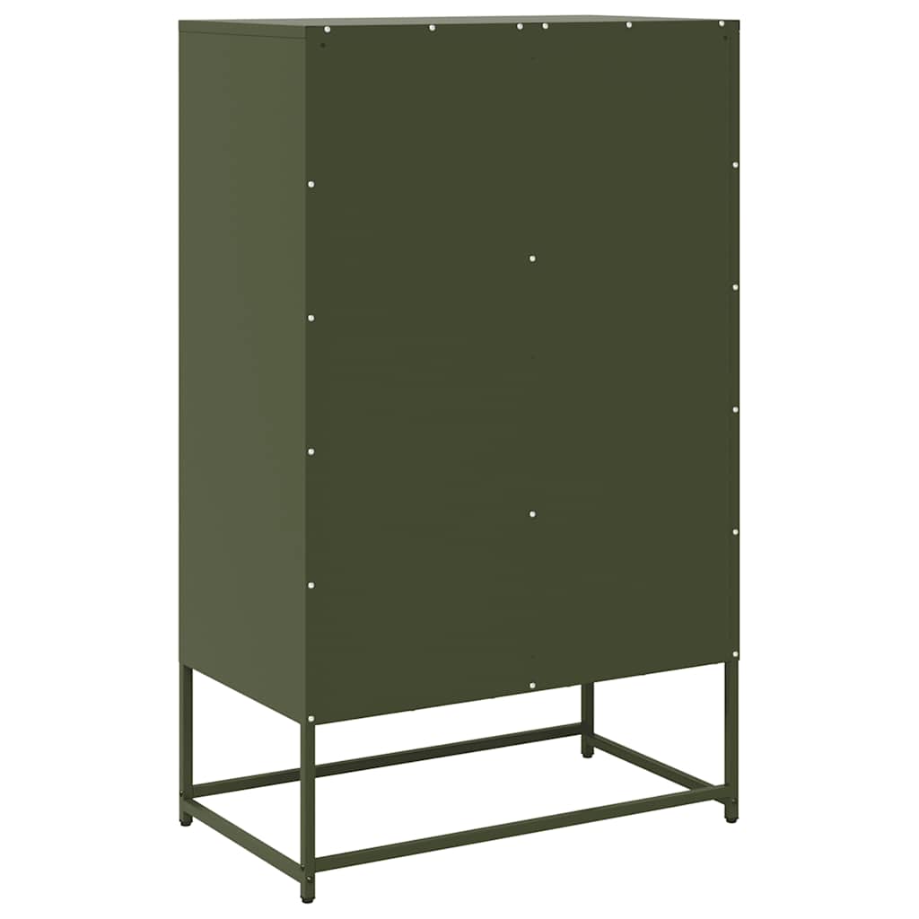 Buffet haut vert olive 68x39 x111,5 cm acier - XIOS