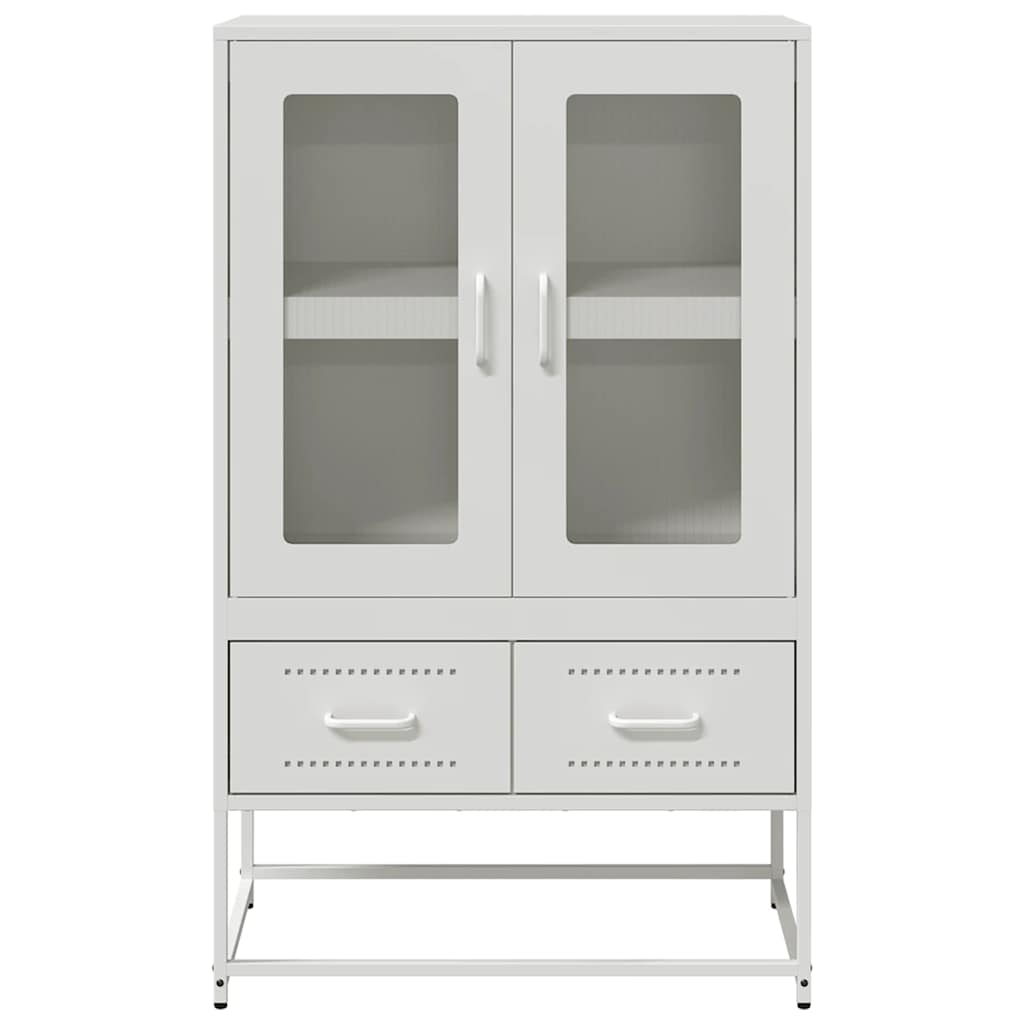 Buffet haut blanc 68x39x111,5 cm acier - XIOS