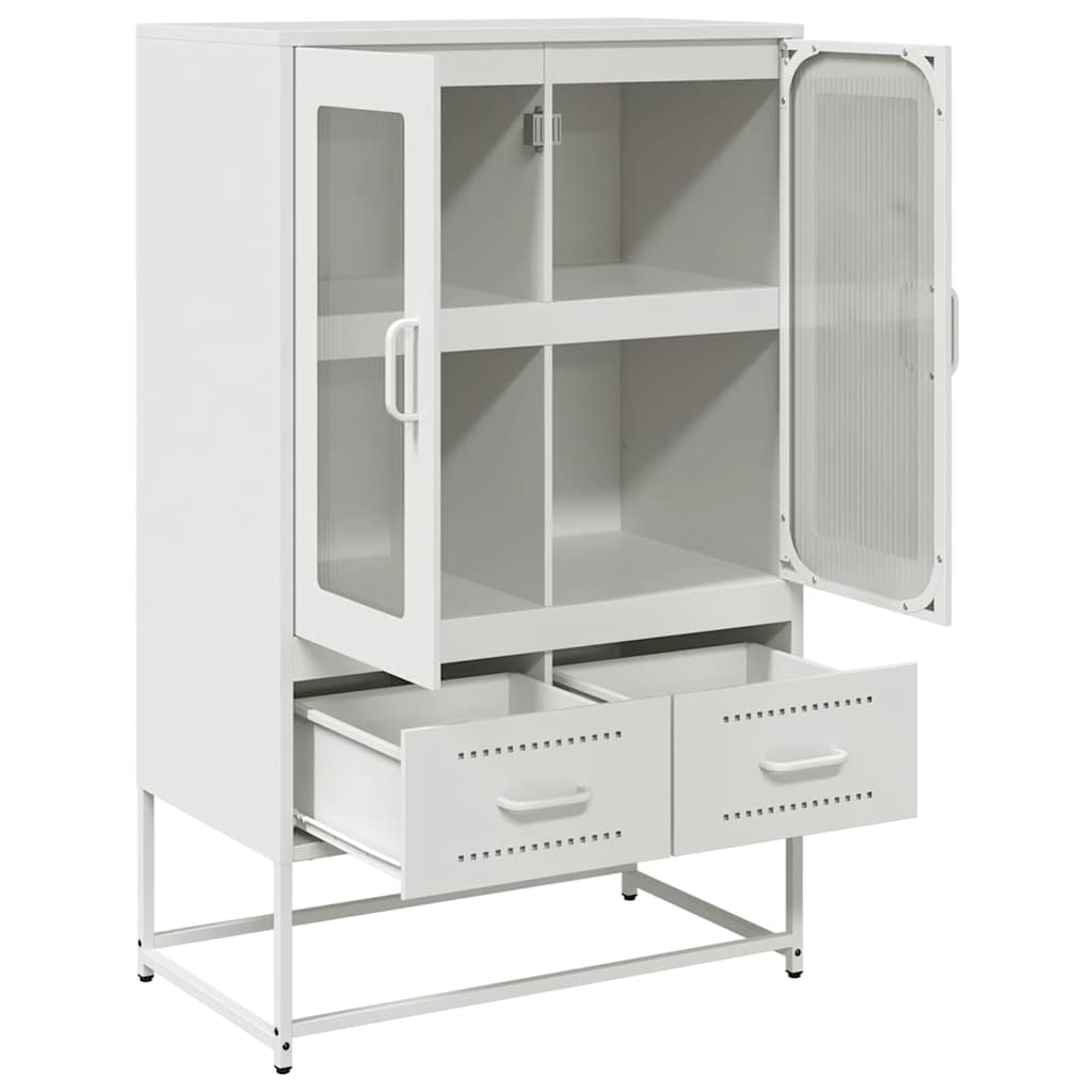 Buffet haut blanc 68x39x111,5 cm acier - XIOS