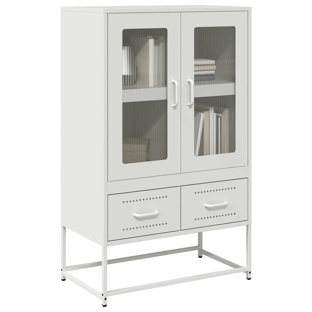 Buffet haut blanc 68x39x111,5 cm acier - XIOS