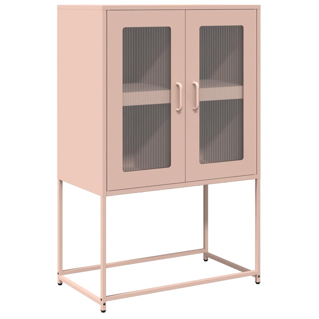 Buffet haut rose 68x39x107 cm acier - XIOS