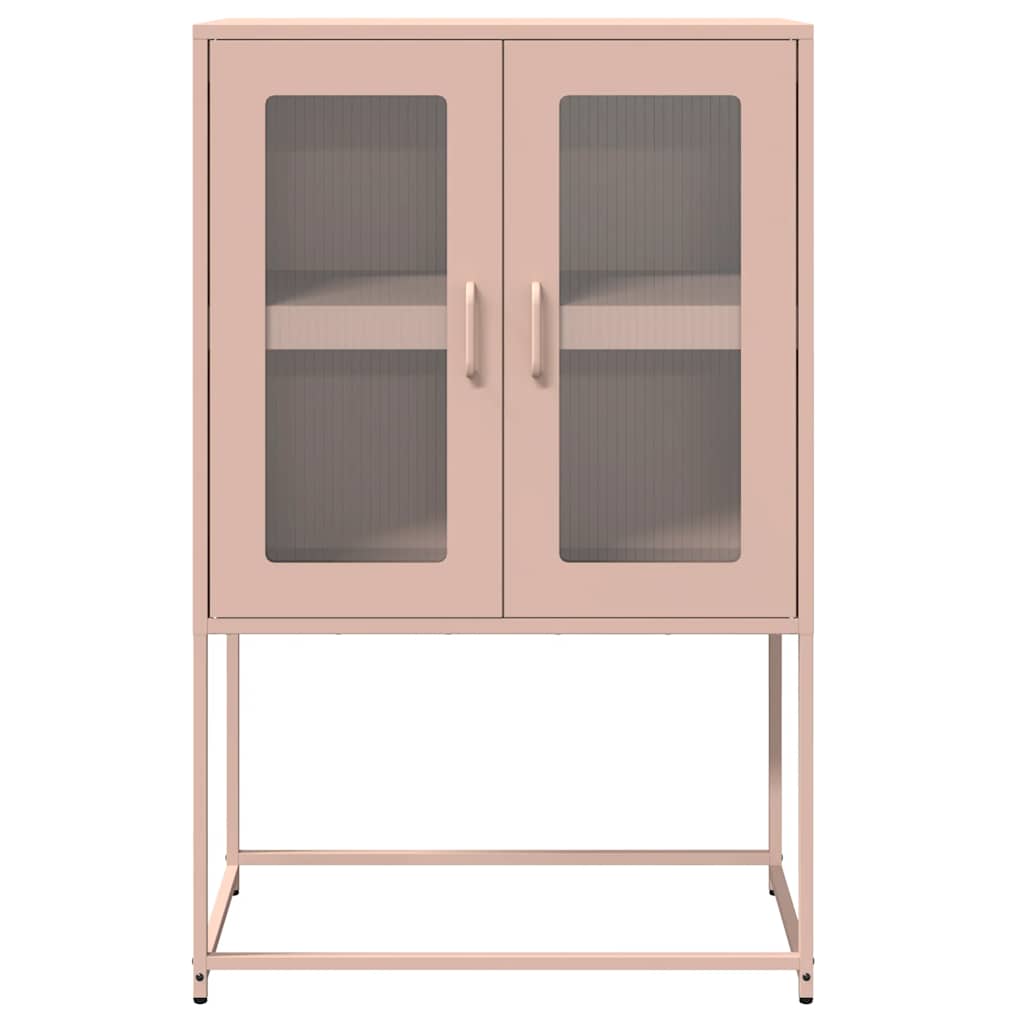 Buffet haut rose 68x39x107 cm acier - XIOS