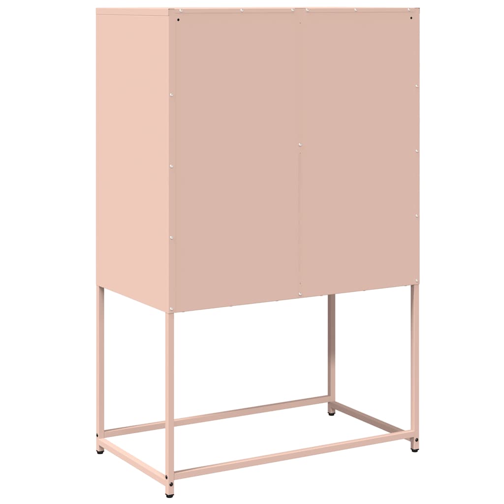 Buffet haut rose 68x39x107 cm acier - XIOS