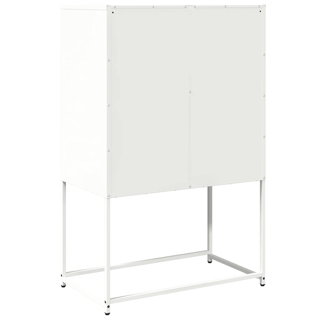 Buffet haut blanc 68x39x107 cm acier - XIOS