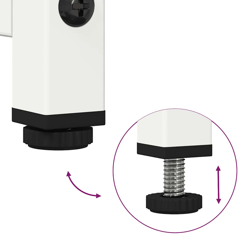 Buffet haut blanc 68x39x107 cm acier - XIOS