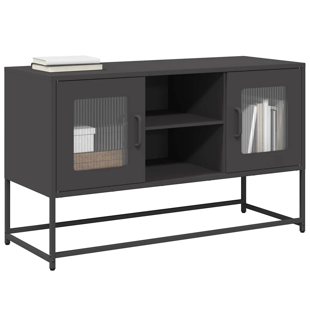 Meuble TV noir 100,5x39x60,5 cm acier - XIOS