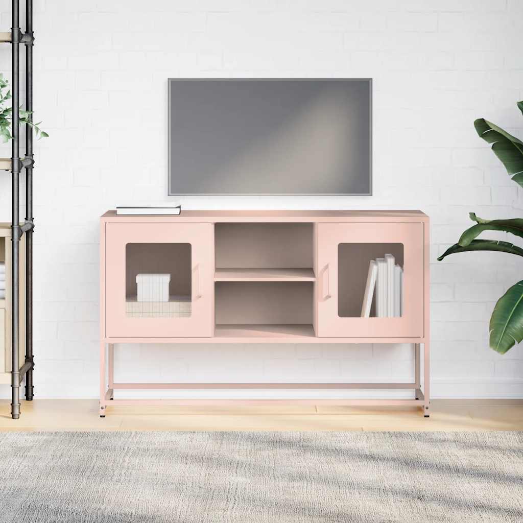 Meuble TV rose 100,5x39x60,5 cm acier - XIOS
