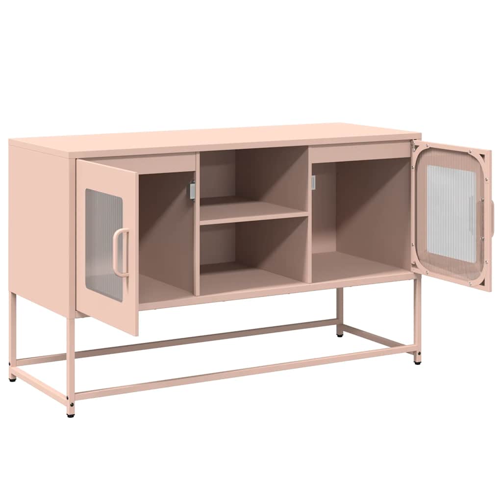 Meuble TV rose 100,5x39x60,5 cm acier - XIOS