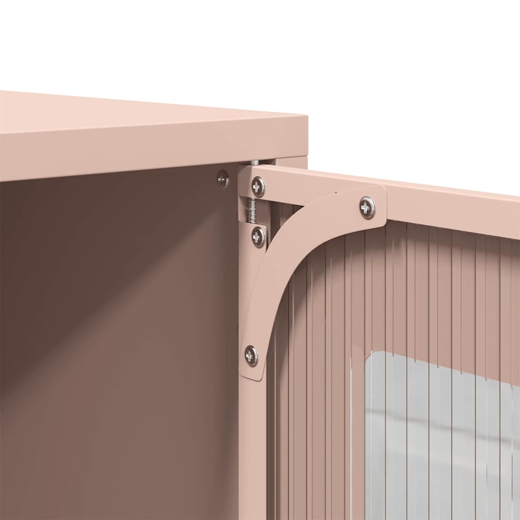 Meuble TV rose 100,5x39x60,5 cm acier - XIOS