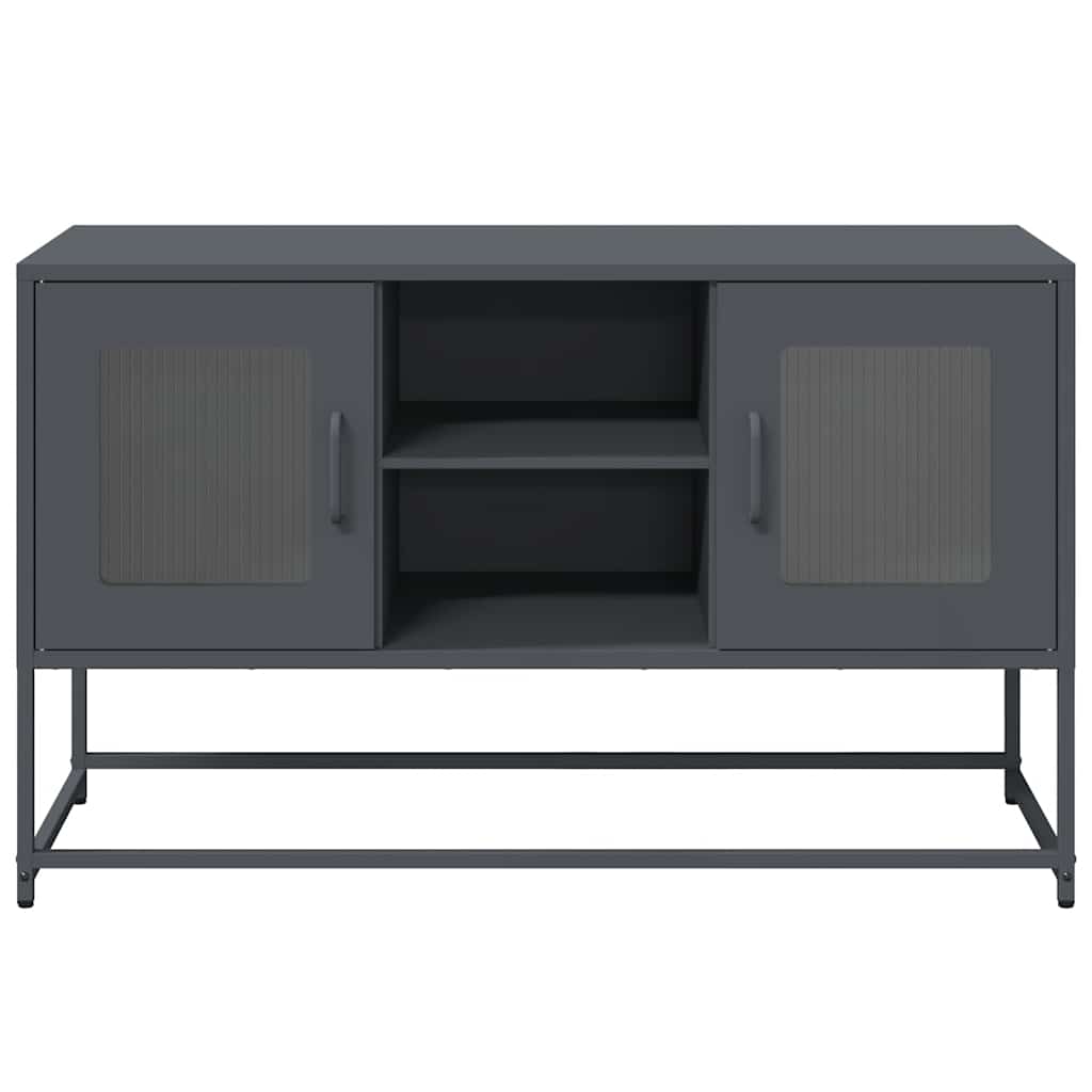 Meuble TV anthracite 100,5x39x60,5 cm acier - XIOS