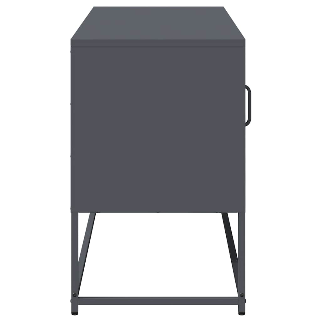 Meuble TV anthracite 100,5x39x60,5 cm acier - XIOS