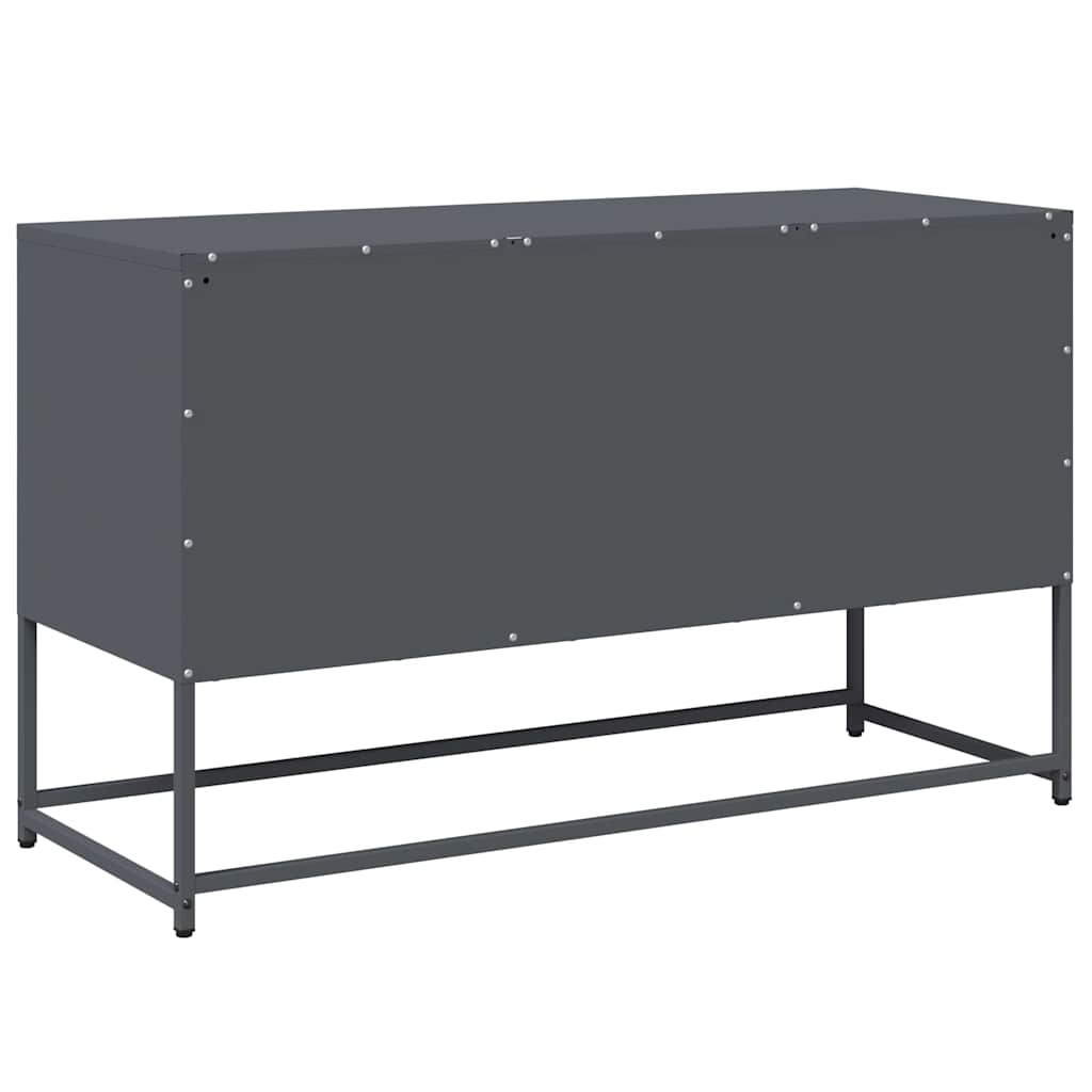 Meuble TV anthracite 100,5x39x60,5 cm acier - XIOS