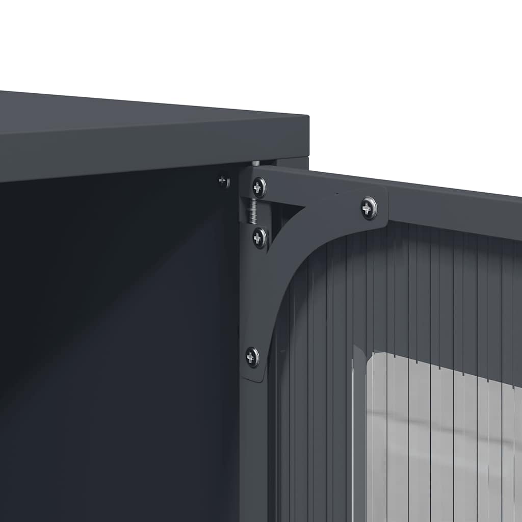 Meuble TV anthracite 100,5x39x60,5 cm acier - XIOS