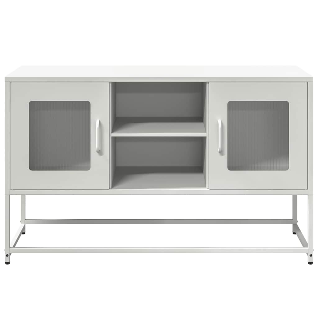 Meuble TV blanc 100,5x39x60,5 cm acier - XIOS