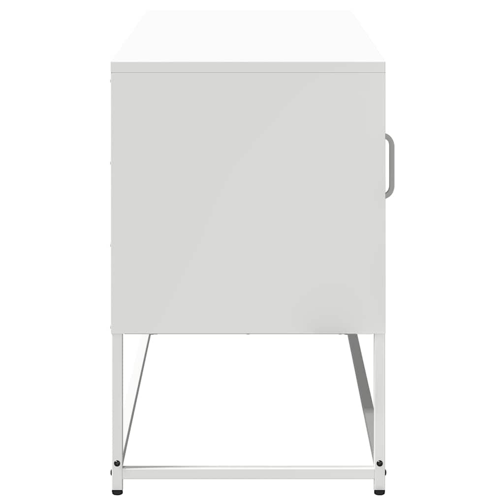 Meuble TV blanc 100,5x39x60,5 cm acier - XIOS