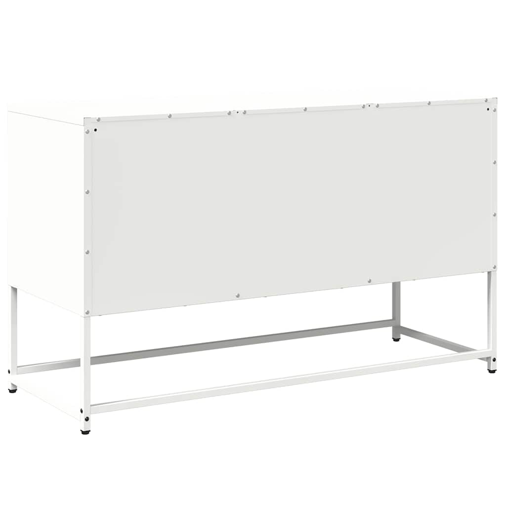 Meuble TV blanc 100,5x39x60,5 cm acier - XIOS