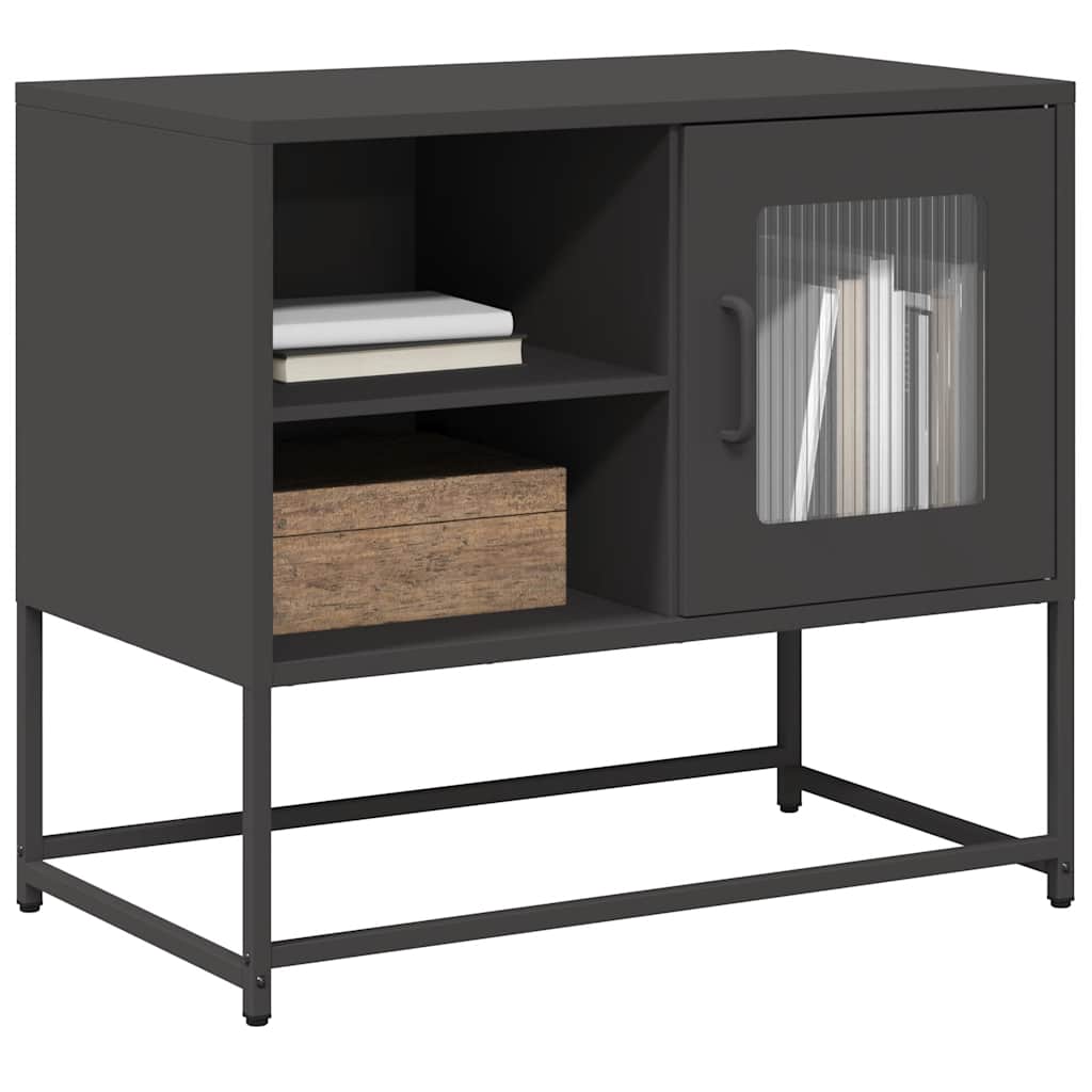 Meuble TV noir 68x39x60,5 cm acier - XIOS