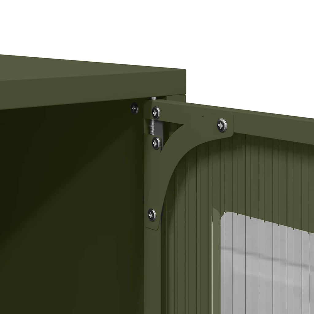Meuble TV vert olive 68x39x60,5 cm acier - XIOS