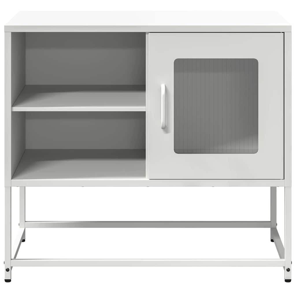 Meuble TV blanc 68x39x60,5 cm acier - XIOS