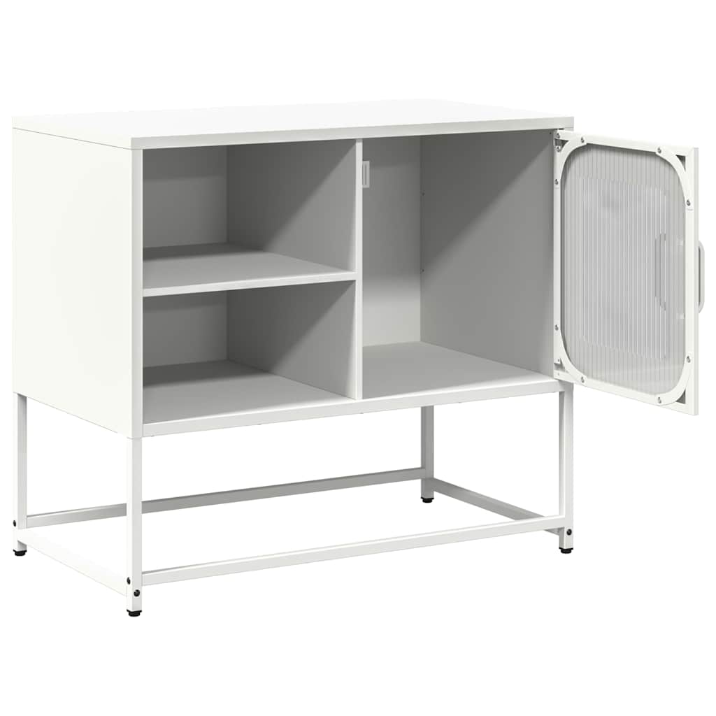 Meuble TV blanc 68x39x60,5 cm acier - XIOS
