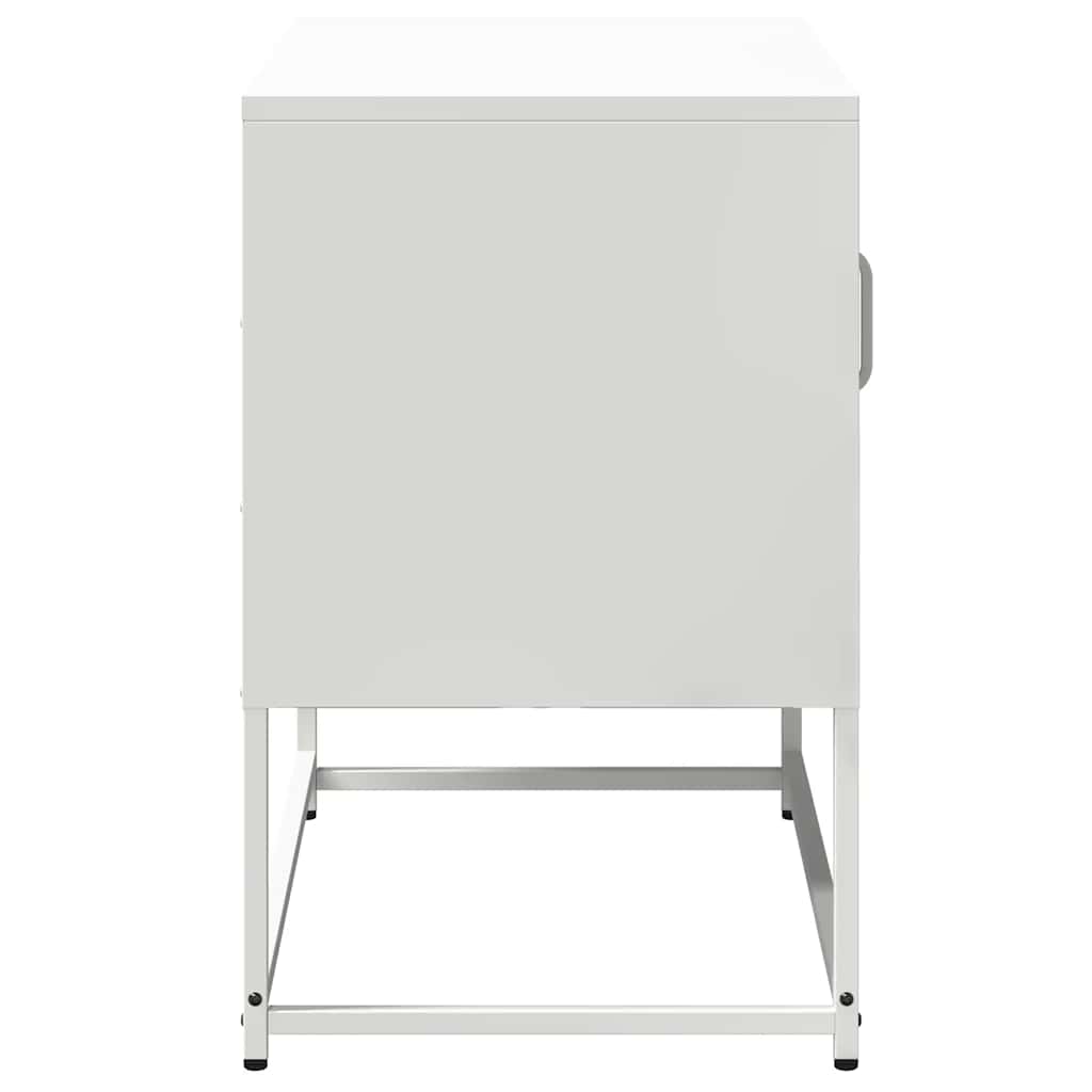 Meuble TV blanc 68x39x60,5 cm acier - XIOS