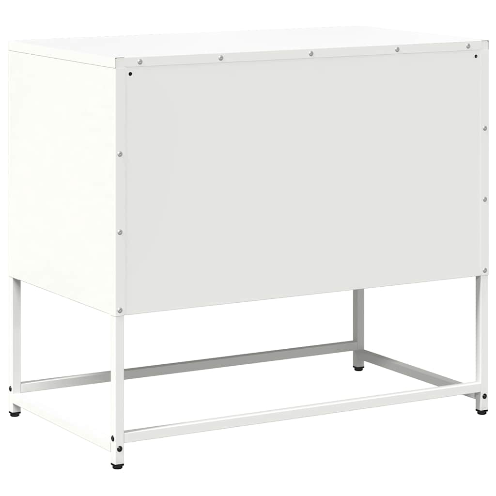 Meuble TV blanc 68x39x60,5 cm acier - XIOS