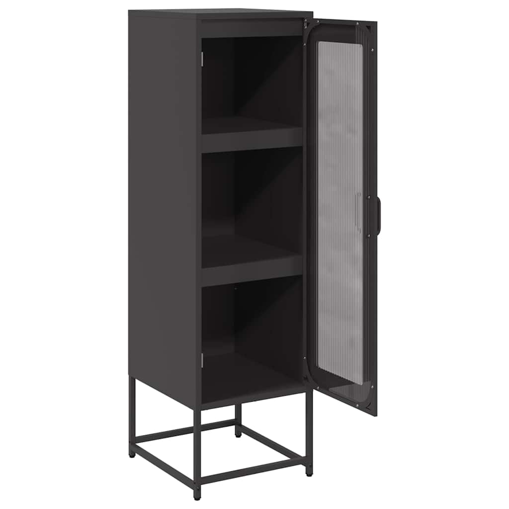 Buffet haut noir 36x39x123 cm acier laminé à froid - XIOS