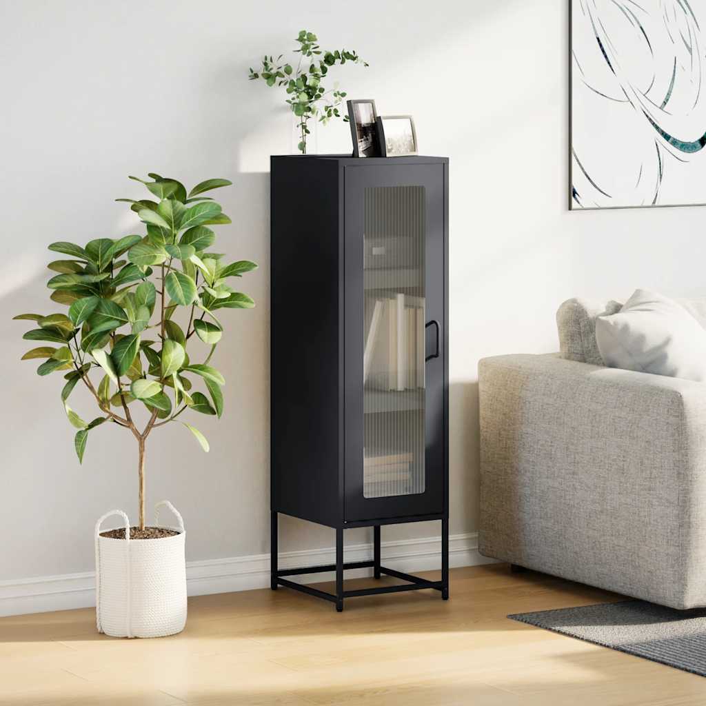 Buffet haut anthracite 36x39x123 cm acier laminé à froid - XIOS