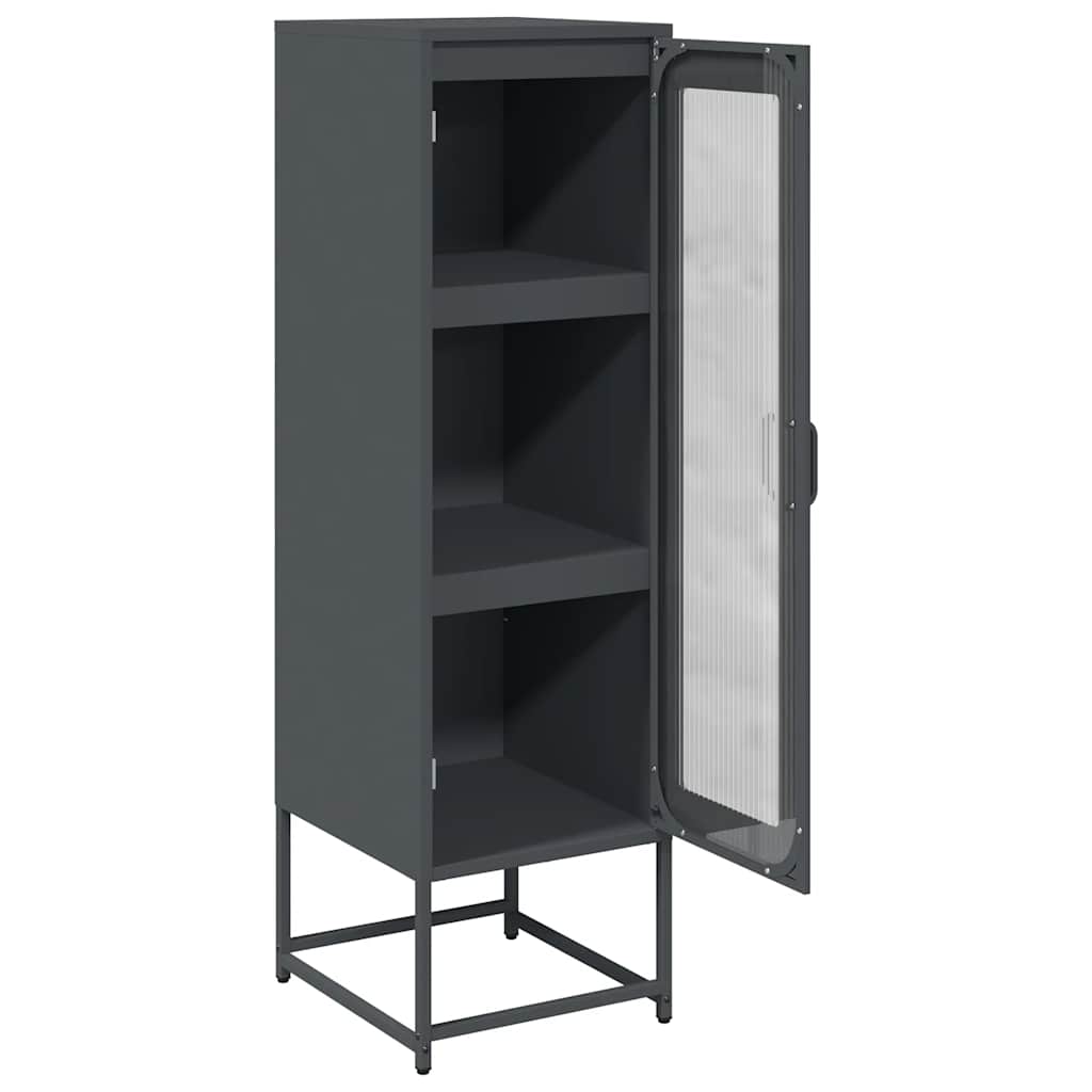 Buffet haut anthracite 36x39x123 cm acier laminé à froid - XIOS
