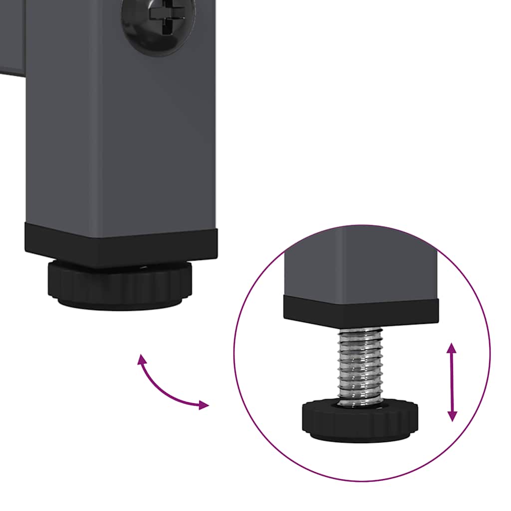 Buffet haut anthracite 36x39x123 cm acier laminé à froid - XIOS