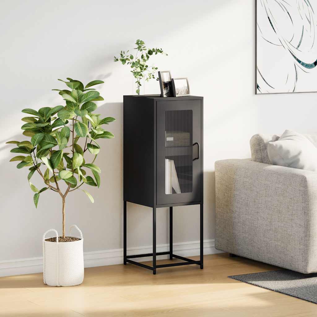 Buffet noir 36x39x107 cm acier laminé à froid - XIOS