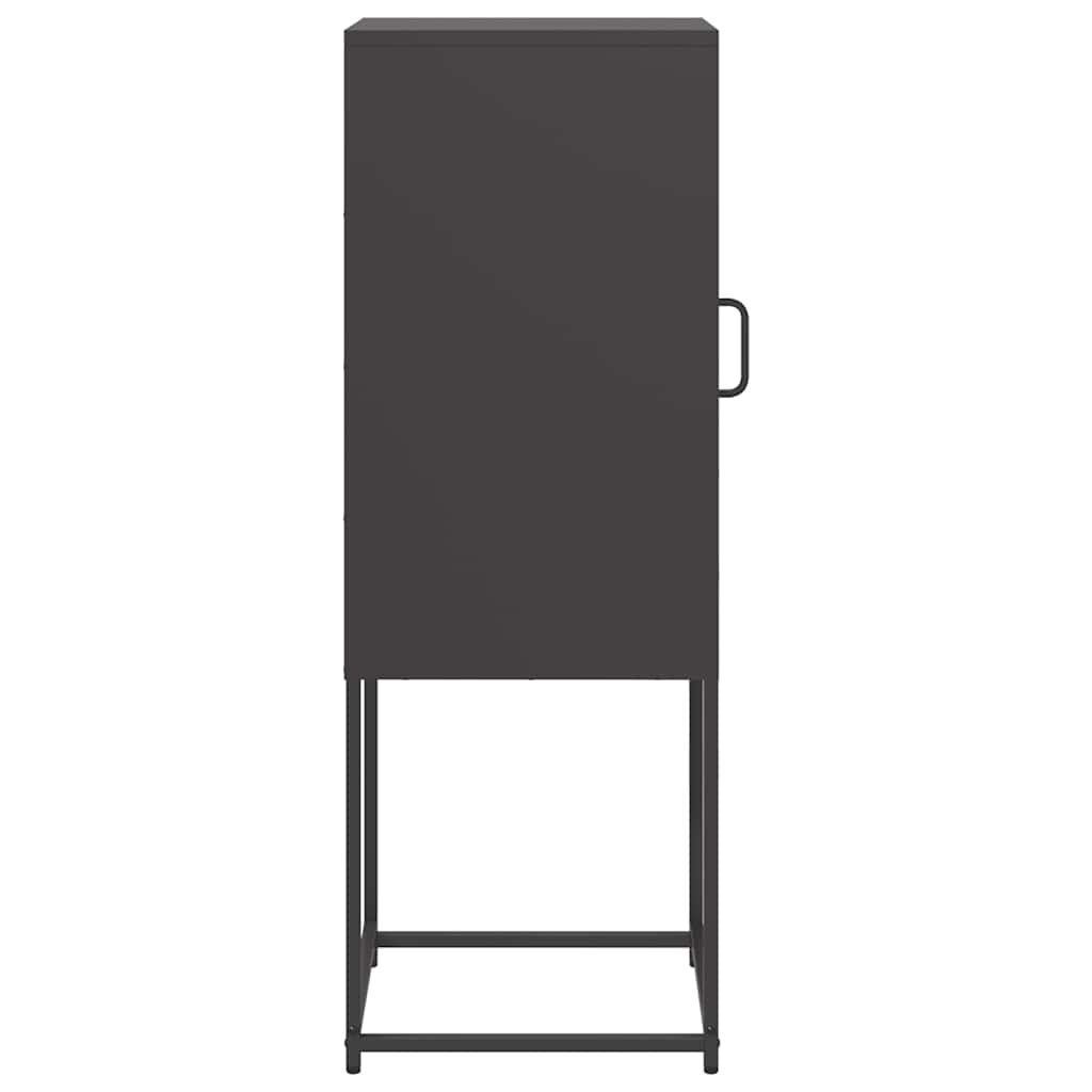 Buffet noir 36x39x107 cm acier laminé à froid - XIOS