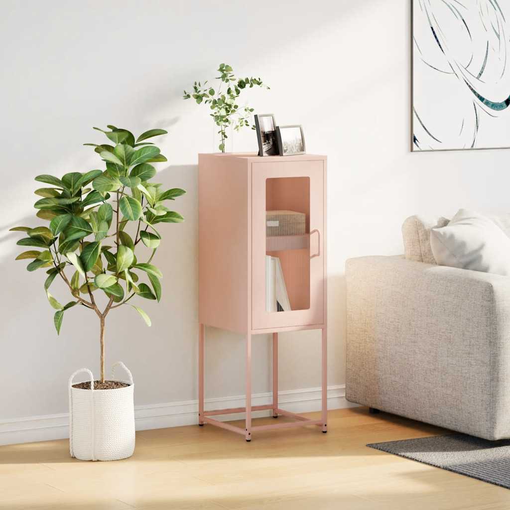 Buffet rose 36x39x107 cm acier laminé à froid - XIOS