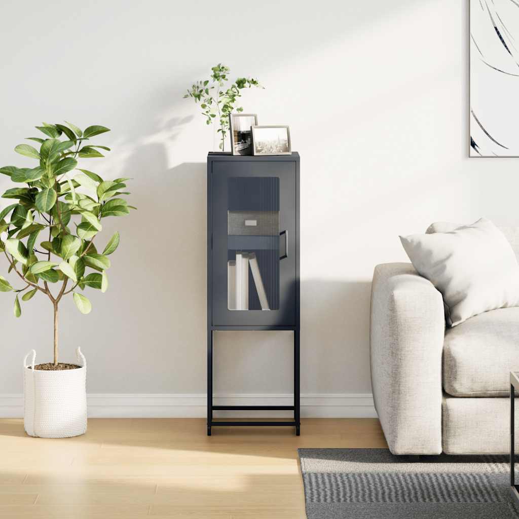 Buffet anthracite 36x39x107 cm acier laminé à froid - XIOS