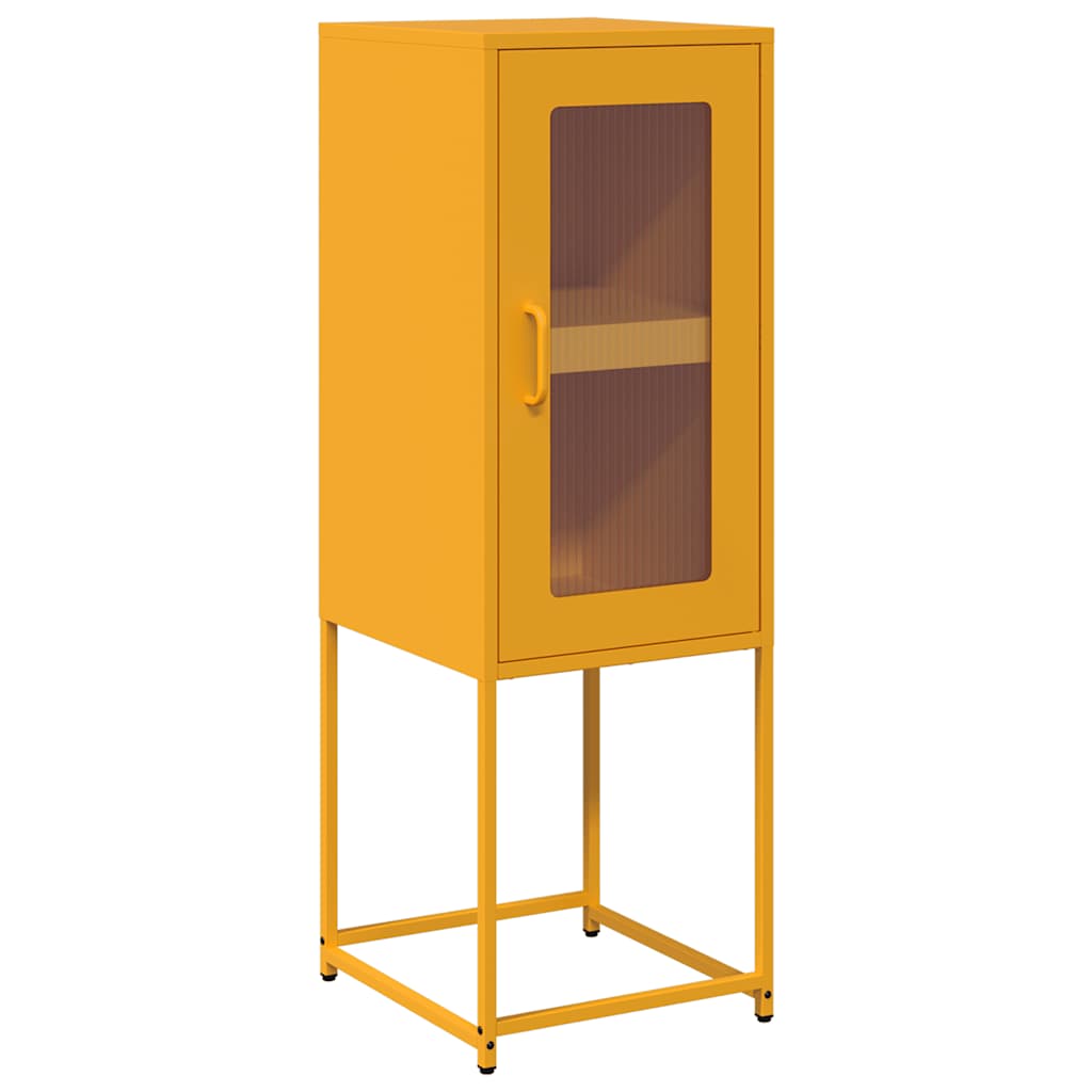 Buffet jaune moutarde 36x39x107 cm acier laminé à froid - XIOS