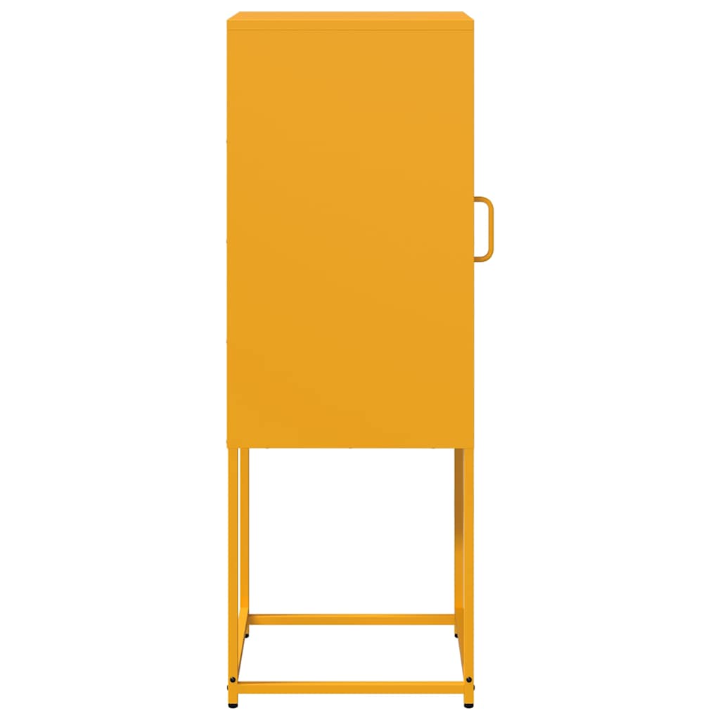 Buffet jaune moutarde 36x39x107 cm acier laminé à froid - XIOS