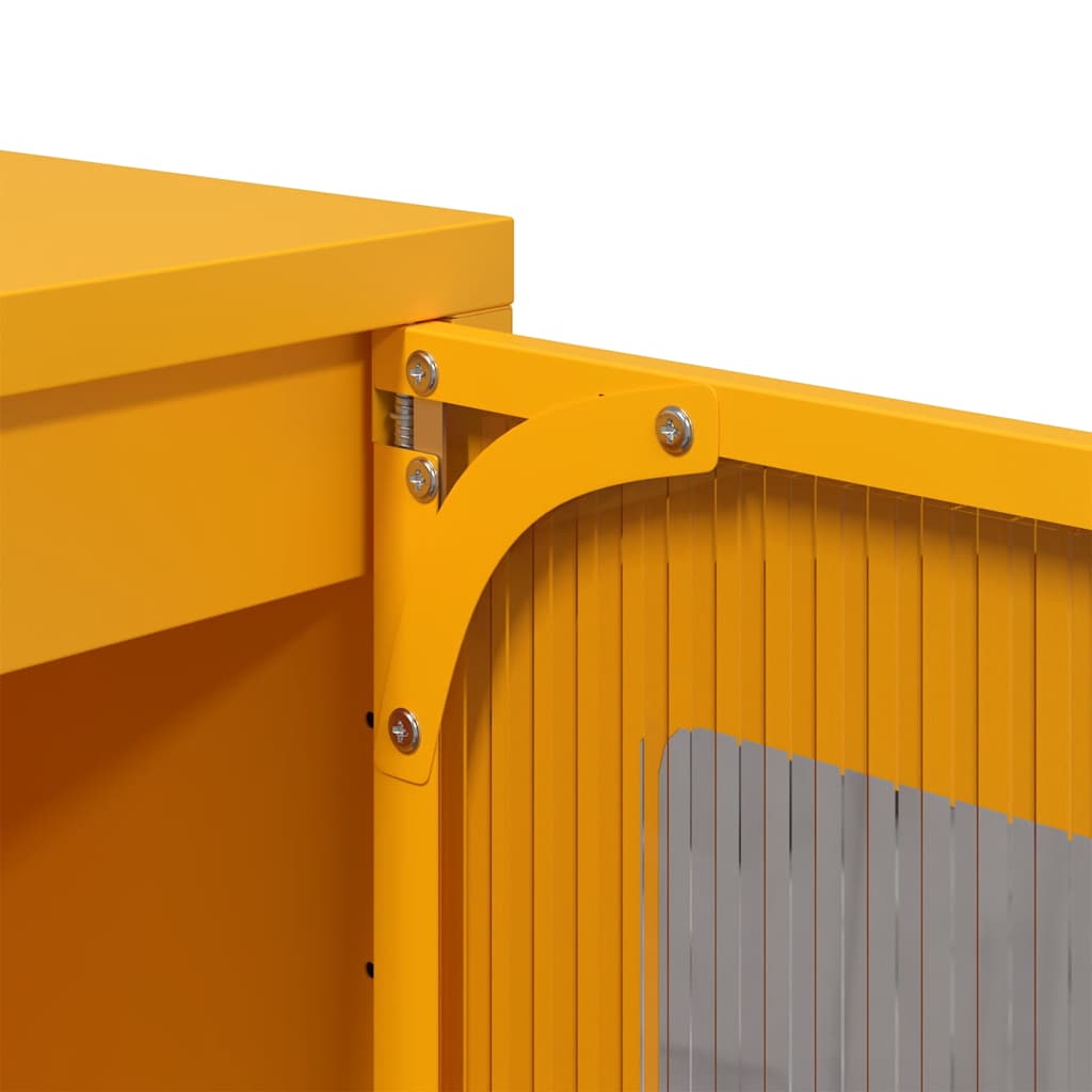 Buffet jaune moutarde 36x39x107 cm acier laminé à froid - XIOS
