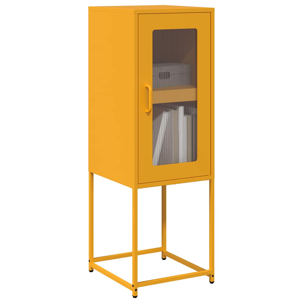 Buffet jaune moutarde 36x39x107 cm acier laminé à froid - XIOS