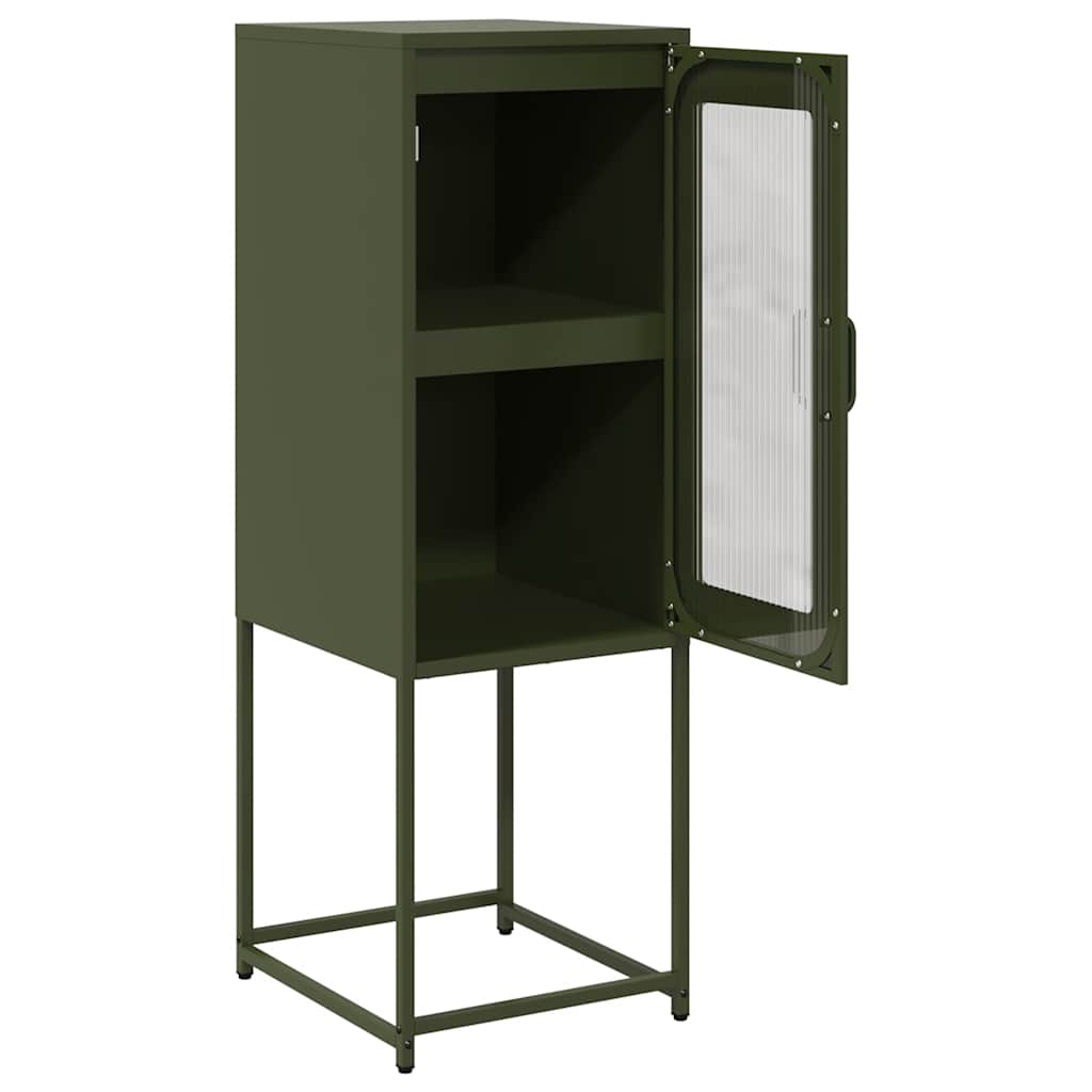 Buffet vert olive 36x39x107 cm acier laminé à froid - XIOS