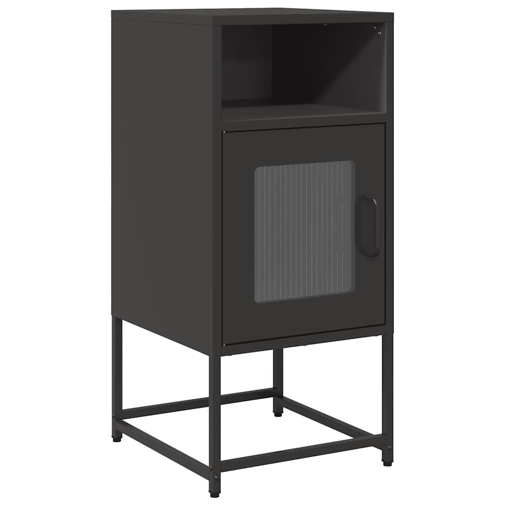 Table de chevet noir 36x39x78 cm acier laminé à froid - XIOS