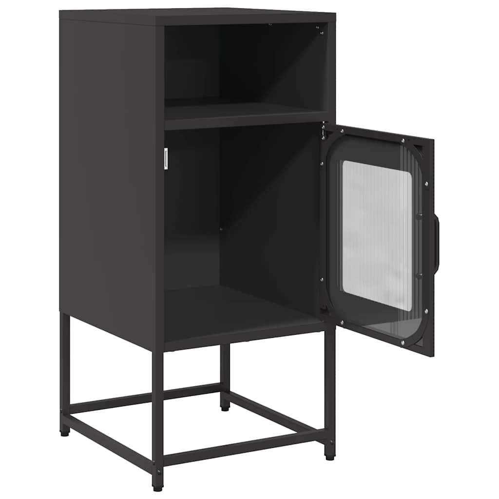 Table de chevet noir 36x39x78 cm acier laminé à froid - XIOS