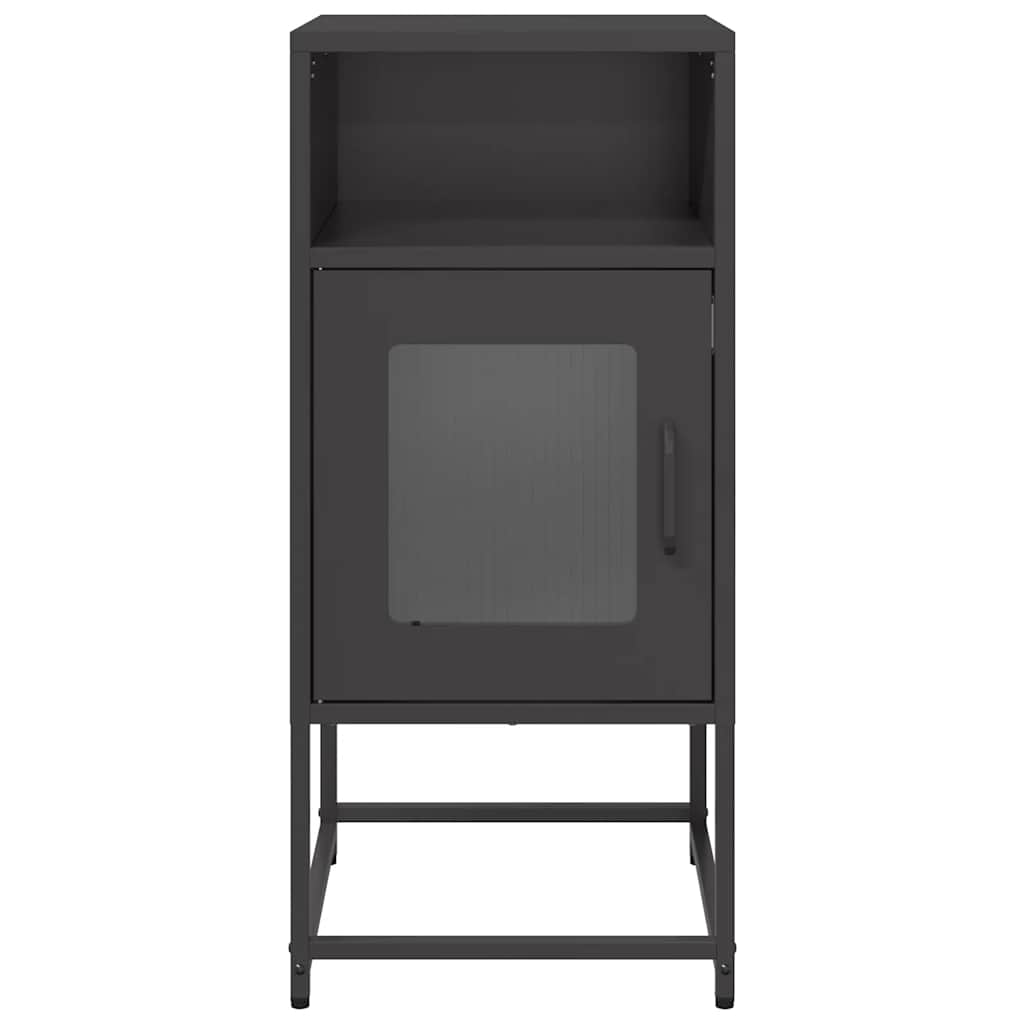 Table de chevet noir 36x39x78 cm acier laminé à froid - XIOS