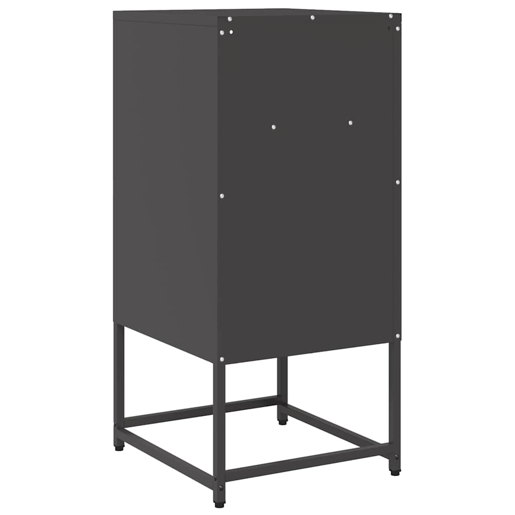 Table de chevet noir 36x39x78 cm acier laminé à froid - XIOS